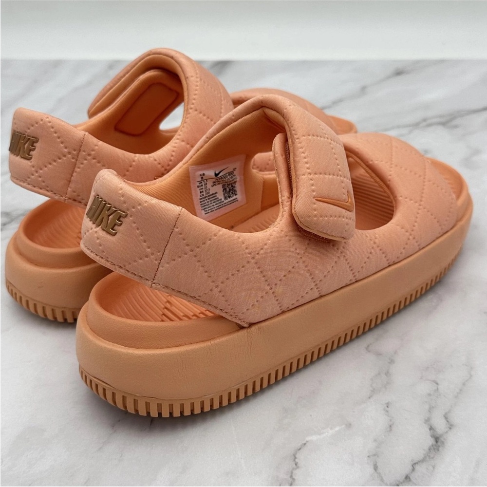Nike Calm SE Sandals Womens 8 Apricot Agate Quilted Strap HJ9000-800 NWOB - Picture 11 of 14